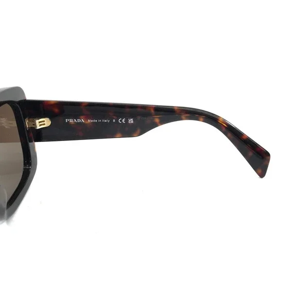 Prada Sunglasses SPRA08-F 16N-5Y1 Dark Tortoise Asian Fit Frames w/ Brown Lenses